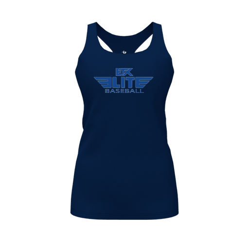 [CUS-DFW-RCBK-PER-NVY-FYS-LOGO2] Racerback Tank Top (Female Youth S, Navy, Logo 2)