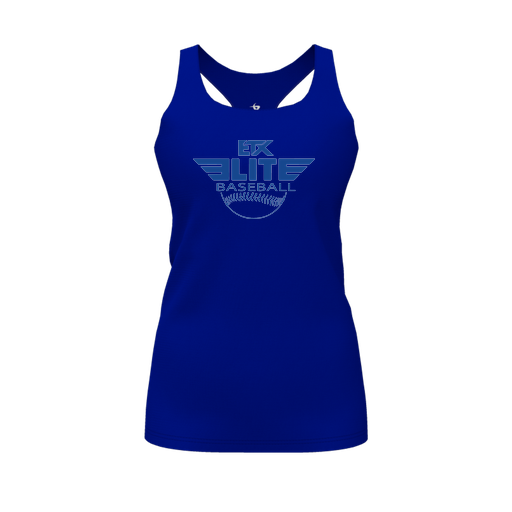 [CUS-DFW-RCBK-PER-RYL-FYS-LOGO1] Racerback Tank Top (Female Youth S, Royal, Logo 1)