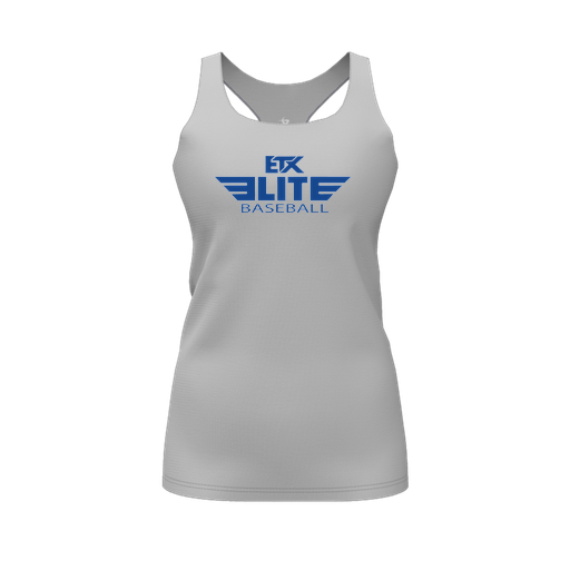 [CUS-DFW-RCBK-PER-GRY-FYS-LOGO2] Racerback Tank Top (Female Youth S, Gray, Logo 2)