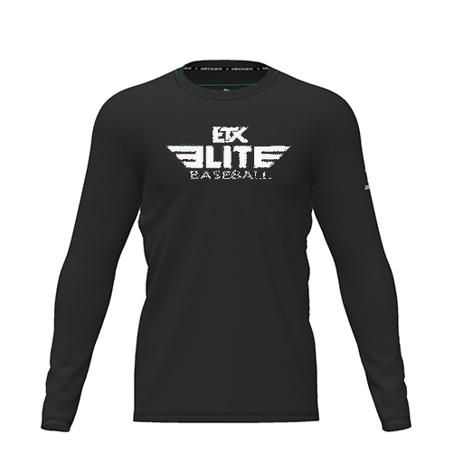 [CUS-DRIF-TEES-PER-CNK-LSL-BLK-YXS-LOGO2] Dri Fit Performance T-Shirt (Youth XS, Black, Logo 2, Long Sleeve)