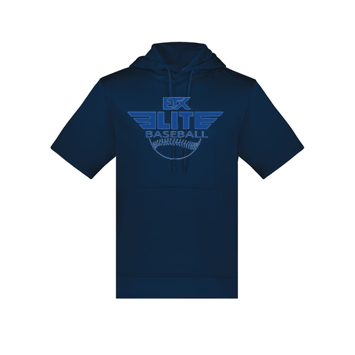 [6871.065.S-LOGO1] Men's Dri Fit Short Sleeve Hoodie (Adult S, Navy, Logo 1)