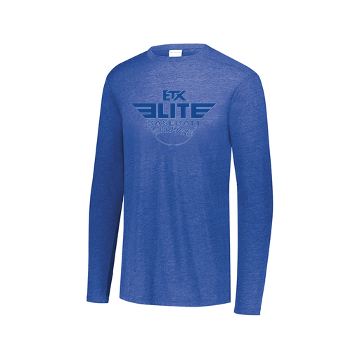[FTLCUBRY-AXS-LOGO1] Decker Men's Tri-Blend T-Shirt - Long Sleeve (Adult XS, Royal, Logo 1)