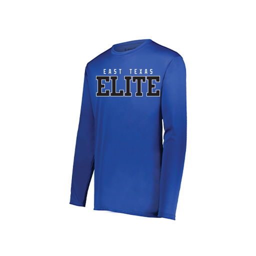 [222823.060.S-LOGO3] Youth LS Smooth Sport Shirt (Youth S, Royal, Logo 3)