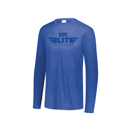 [3076.U55.S-LOGO2] Youth LS Ultra-blend T-Shirt (Youth S, Royal, Logo 2)